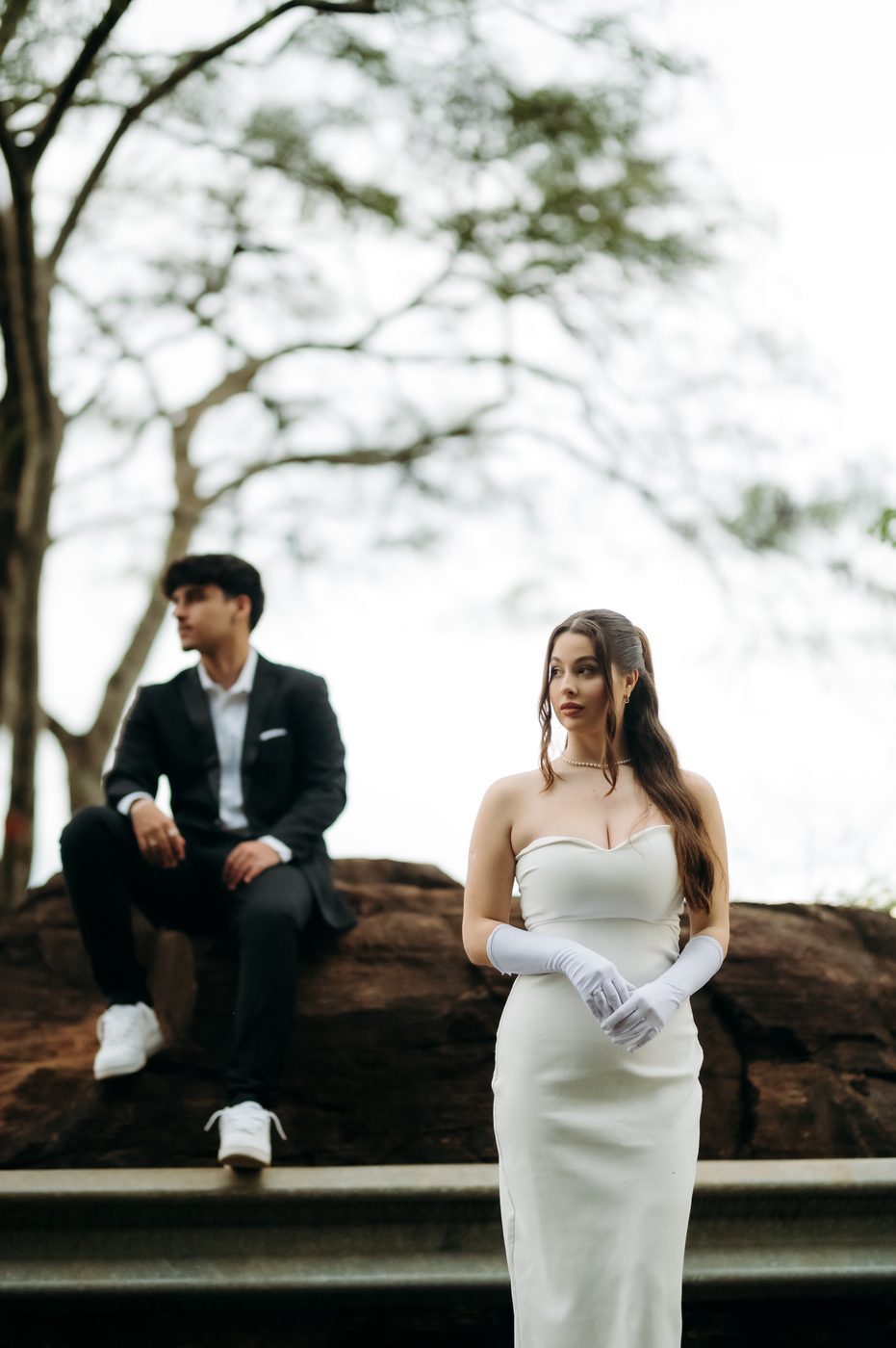 Lara Brasil e seu marido em ensaio pré-wedding